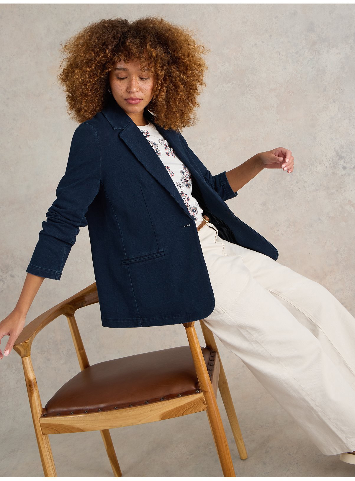 WHITE STUFF Evelyn Jersey Blazer 8 - Image 1 thumbnail